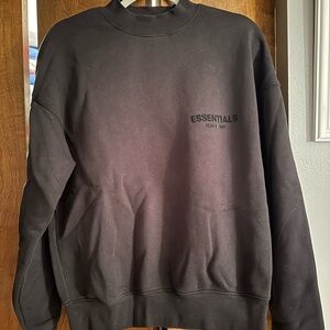 Essentials Black Mock neck Sweatshirt